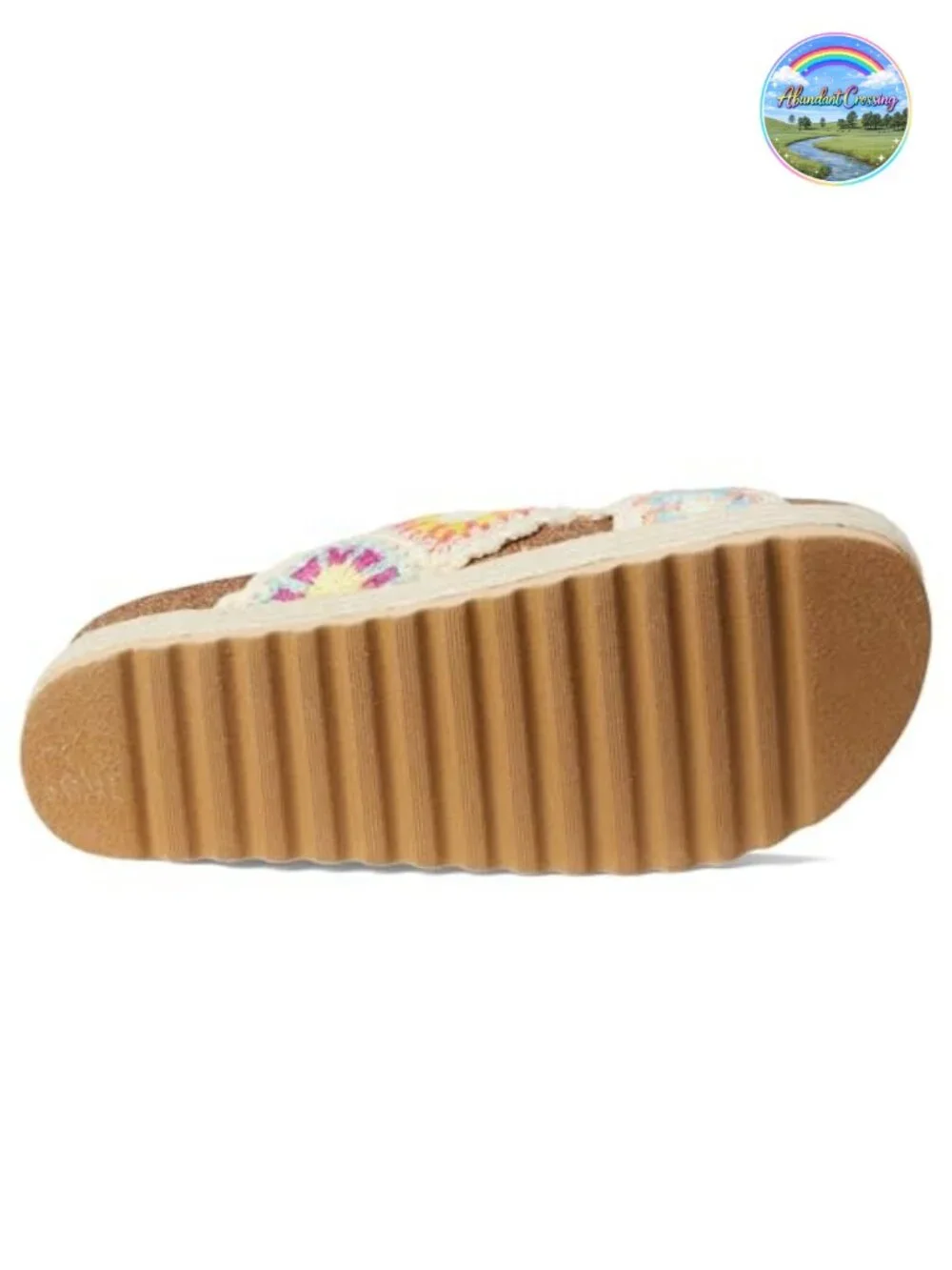 Platform Espadrille Wedge Sandal with Two Band Upper and Cushioned Insole